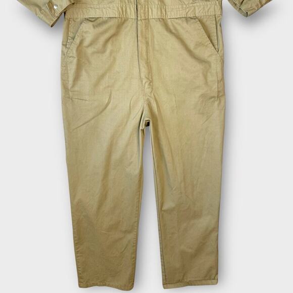 Rasco FR Khaki Flame Resistant Coverall Mens Size 46-R / XL 100% Cotton Unlined - Picture 5 of 16